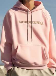 2 Colors To Choose From, Carbon Black And Watermelon Pink, Faith Over Fear Christian Hoodie Christian Hoodie Jesus Hoodie Bible Poetry Shirt Unisex Aesthetic Clothing Is The Perfect Choice For Fall And Winter Gifts