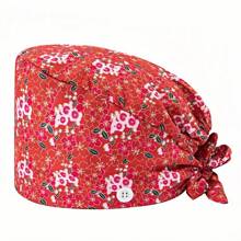 1pc Women's Ditsy Floral Nurse Cap, Anti-Bacterial & Anti-Dust, Suitable For Hospital Nurses, Beauty Professionals, Or Housekeeping/Cleaning Workers - Multicolor - View 12
