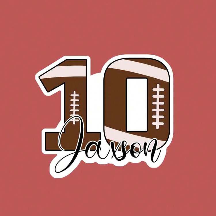 6/15/30 piezas Pegatinas personalizadas con temática de balón, etiquetas adhesivas personalizadas con nombre y código, pegatinas con temática de béisbol, rugby, baloncesto, fútbol para fiesta personalizada, pegatinas de fiesta de cumpleaños personalizadas, bolsas de regalo de felicitación, etiquetas para sobres - Multicolor - Añade 12