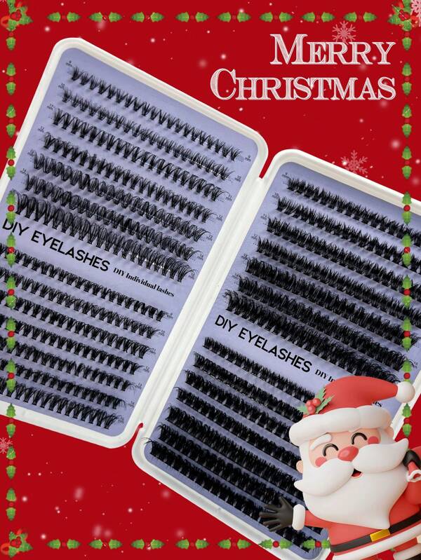 Presente de Natal: Kit de extensão de cílios de alta capacidade com 280/560 peças - Extensão de cílios faça você mesmo com conjuntos de cílios 30D, 40D, 60D e 80D, cílios individuais curvados em D, cílios de imitação de pele de vison, cílios mistos de 10 a 18 mm, 640/448/576/570/544/560/240/184/120 peças