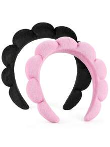 2 Băng đô spa cho bé gái dùng để rửa mặt hoặc chăm sóc da mặt, Băng đô chăm sóc da thời trang, Bộ băng đô vải bông - Băng đô trang điểm phồng dùng để rửa mặt, đắp mặt nạ và sử dụng hàng ngày - Nhiều màu - Xem 16