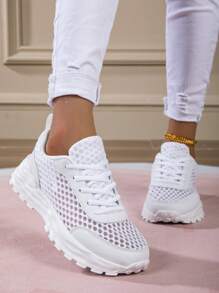 Fall/Winter Women's Solid Color Low-Top Casual Sports Shoes, Comfortable Breathable And Lightweight, Suitable For Running And Exercise,Sneakers For Women