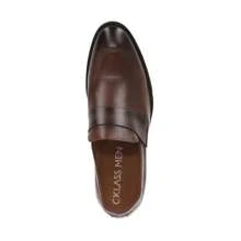 BROWN LEATHER MEN'S FLAT LOAFER - Coffee Brown - View 3
