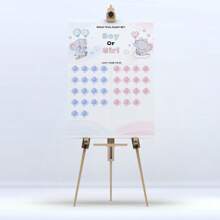 1 套性别揭示婴儿送礼会游戏卡，生日派对用品 - 彩色 - 查看 1