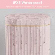 ELPHECO - cubeta de basura con sensor de movimiento impermeable de 2 galones, cubeta de basura automático para baño, cubeta de basura delgado (rosa, 2 galones) - Rosa - Ver 5