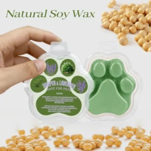 1 件 3 盎司香味蜡融化用于蜡烛加热器，猫爪形天然大豆蜡加热块/挞适用于家庭去除异味礼物生日毕业