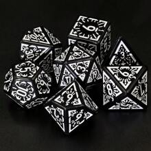7pcs 18mm Vintage Acrylic Multi-Faceted Dice, Party Supplies & Gifts For Gamers