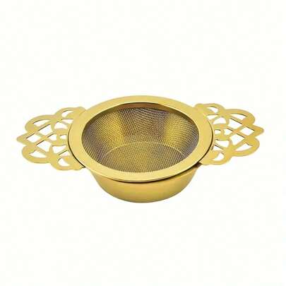 مصفاة شاي من الفولاذ المقاوم للصدأ 2 قطعة/طقم مع صينية تنقير، مصفاة شاي بشبكة دقيقة، مريحة ونظيفة للمطاعم والمكاتب والمنزل وسكن الطلبة خلال عودة إلى المدرسة