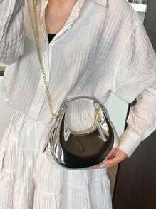 Chic Shoulder Bag For Women, Fashionable Crescent Design, Suitable For Shopping, Parties, Summer - Multicolor - View 21