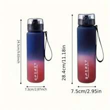 1pc 25.36oz/33.81oz Gradient Color Sports & Travel Water Bottle, Portable Drinking Cup, Tea Cup, PC Material, No Charging, Flip Cap, Suitable For Both Men And Women, Perfect For Summer & Fall, Great Gift For Students, Valentine's Day, Christmas