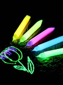 6 piezas Lapices fluorescentes que se iluminan en la oscuridad, exposición a luz fuerte los ilumina por la noche para dibujos DIY, pintura y delineado