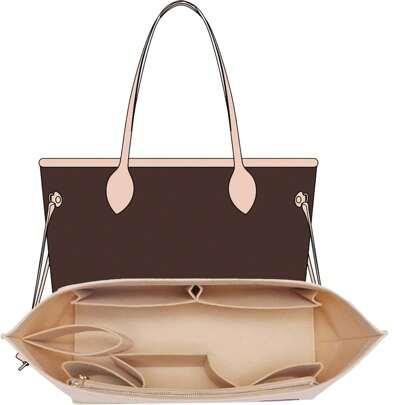 Felt Purse Insert Compatible With C.Oach City 30 PM Long Champ Medium And More Lightweight Bag Shaper For Women Luxury Tote HandBag Bag Organizer