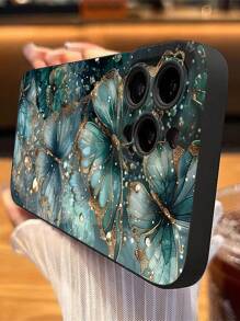 1pc Minimalist Butterfly Eye Skin-Feel Anti-Drop TPU Phone Case Compatible With IPhone 17/11, 16 Pro Max, 16 Pro, 16, 15 Pro Max, 14 Pro Max / Galaxy S25 Series, A16 / Honor X6A, X7B, X8B / 13C, Note 13