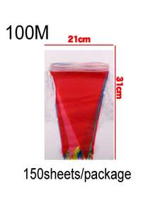 100M Multicolored Triangle Flags Bunting Party Banner Triangle Garland For Wedding Shop Street Decor Garden Decor