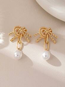 1 对金属女式耳钉，可爱优雅简约，适合各种场合 - 彩色 - 查看 4