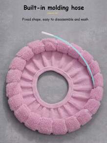 1件装创意南瓜图案通用马桶座套，带把手，可水洗马桶垫，浴室装饰，秋季装饰 - 彩色 - 查看 9