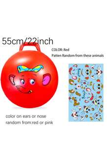 45cm/18inch/55cm/22inch Bouncy Hopper Balls With Handle For Kids, Ride On Toys Balls For Toddlers 1-3 & Kids 4-8, 1 Pack Hopper Ball 18 Inch Size For Kids Jumping Sports Ride Games Balance Exercise Indoor Outdoor Fun
