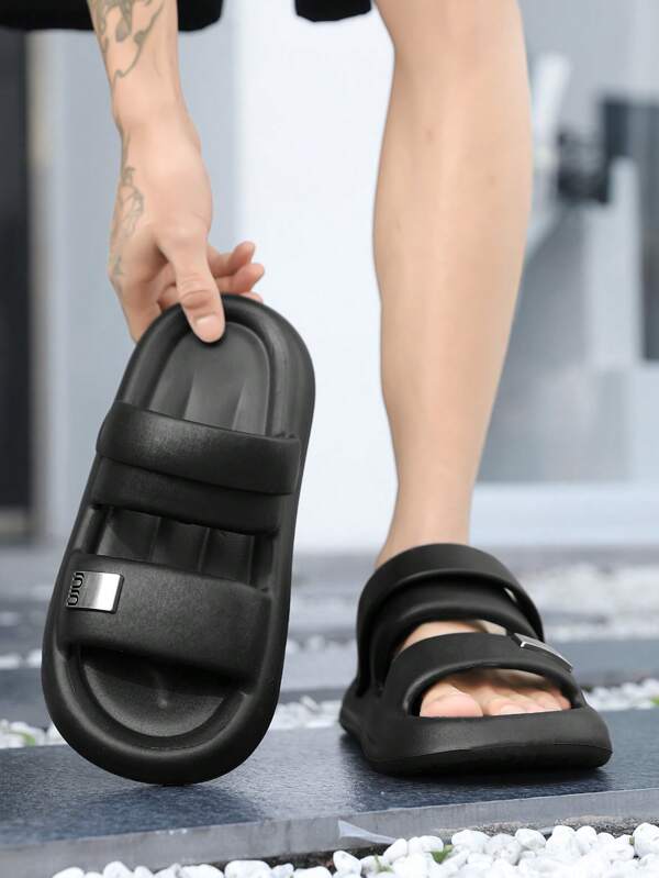 Sandali scorrevoli in EVA e gomma versatili da uomo, ciabatte leggere con suola spessa per uso casalingo, spiaggia, guida, moda e comfort