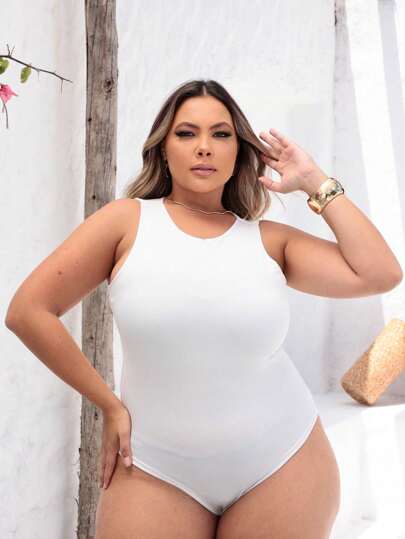 PLUS BODY BALI TANQUE PLUS DECOTE NADADOR PLUS SIZE FEMININO