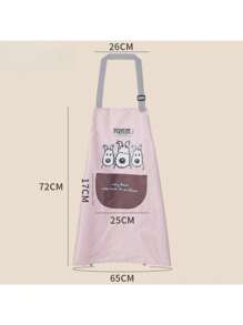 Fartuch kuchenny z regulowanymi sznurowadłami, olejoodporny i przeciwporostowy, kreskówkowy, uroczy, domowy fartuch w nowym stylu do gotowania w kuchni, wodoodporny i olejoodporny kombinezon, prace domowe w stylu japońskim, zmywalny fartuch kuchenny, kuchenny, domowy, poliestrowy, wodoodporny i olejoodporny fartuch ogrodniczki, ubrania robocze dla dorosłych, wodoodporny i olejoodporny fartuch dla kobiet, koreański, modny, domowy fartuch kuchenny, nowe ubrania robocze dla dorosłych w kuchni i gospodarstwie domowym