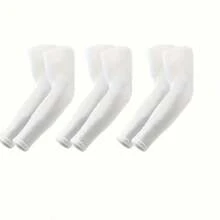 3 paia di manicotti unisex traspiranti ed elastici, ad asciugatura rapida, adatti per uso quotidiano, sport, ciclismo, corsa, attività all'aperto estive, accessori essenziali anti-UV per la spiaggia