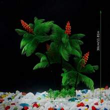 Árbol de coco artificial grande decorativo para acuario - Multicolor - Ver 2