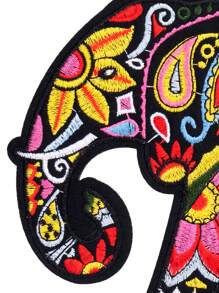 1pc Seductive Dripping Lips Patch, Sensual Red Tongue Embroidered Patch Badge, Polyester Textile DIY Embroidered Patch, All-Season Apparel, Accessories, Clothing, Shoes, Hats Decor - Khaki - View 3