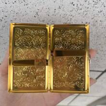 Gold Color Metal Cigarette Case For Women Luxury Metal Carved Cigarette Case Smoke Box High Quality Ladies Smoke Boxes Birthday Gifts Valentine's Day Gift