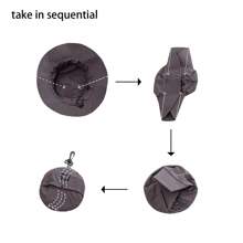 1pc Customizable Text Outdoor Bucket Hat, Collapsible Sun Protection Hiking Fishing Sport Cap
