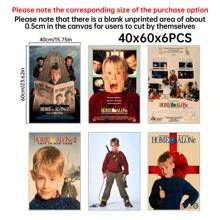 1/6Pcs Home Alone - Movie Posters Wall Arts - 90's Movie Posters - Canvas Wall Decorate - Home Alone Movie Poster For Living Room Bedroom Decor Gifts Birthday Graduation