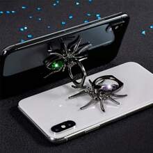 1 Stück kreatives Spinnen-Design glänzender Fingerring Handyhalter, 360° drehbarer polierter Metallgriff Handyring Griff, geeignet für Smartphones, Geschenk zum Geburtstag/Ostern/für Freund/in, kompatibel mit iPhone, Android-Handy, Geschenk für Geburtstag, Familie, Freunde Fingerring Halterung, Handygriff, Handyzubehör