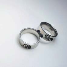 [Custom Order] 1pc 8mm Polished Stainless Steel Custom Engraved Ring For Men & Women, Personalized Photo/Image Engraved Jewelry Gift To Record Special Moments