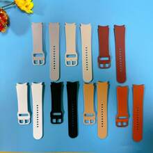 1pc, 20mm Seamless Silicone Watch Strap With Quick Release Buckle, Compatible With Samsung Galaxy Watch 7/6/5/4 Series, Amazfit And Other Models, Suitable For Both Men And Women, Waterproof Sports Strap