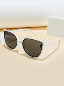 1pc Men's Fashion Oversized Cateye Fashion Glasses 2025 New Arrival, Versatile Personalized Street Style High-End For Outdoor, Beach, Stage Performance, Party And Gathering