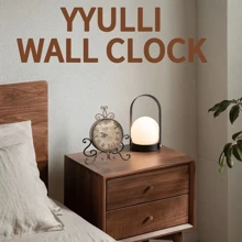 1pc Vintage Style Silent Decorative Wall Clock For Living Room & Bedroom, Battery Operated Rustic Fireplace Clock With Roman Numerals Gifts Birthday Graduation