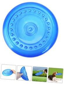 1 Set Purple/Pink/Blue Pet Chew Ring & Soft Flying Disc - Multifunctional Toy For Medium/Large Dogs, Dog Lovers & Moms | Natural TPR Rubber Material, Cleans Teeth, Relieves Itching | Indoor/Outdoor Play, Beach Fetch Pet Supplies | Valentine's Day Gift - Multicolor - View 5