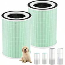 True H13 HEPA KILO Pet Filter Replacement For Afloia KILO, KILOPLUS, KILOPRO, MIRO, MIRO PRO And MORENTO MR-Kilo, Kalo Air Purifier, 360° 4-Stage Filtration, 2 Pack, Green - 綠色 - 查看 1