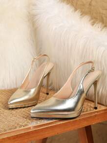 Tacones altos de punta para mujer, suave, con plataforma impermeable, tacón, versátiles, para primavera y otoño