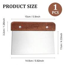 1 件套不锈钢面团刮刀、台式刮刀和铲刀套装，非常适合烘焙和烹饪，厨房小工具 - 麵團切刀 - 查看 2