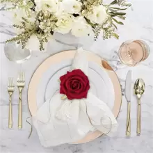4/6pcs Lifelike Rose Napkin Rings, New Napkin Holders For Restaurant, Hotel Table Decorations, Suitable For Wedding, Decoration, Hotel, Festival, Etc.