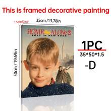 1/6Pcs Home Alone - Movie Posters Wall Arts - 90's Movie Posters - Canvas Wall Decorate - Home Alone Movie Poster For Living Room Bedroom Decor Gifts Birthday Graduation
