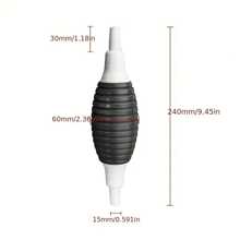 1 Set High Flow Manual Fuel Transfer Pump - Gasoline, Oil And Water Transfer Manual Siphon Hose - PVC, Standard US Thread, Fuel Transfer Tool|Transparent Design|Sturdy Structure For Transferring Gasoline, Petrol, And Liquid Water