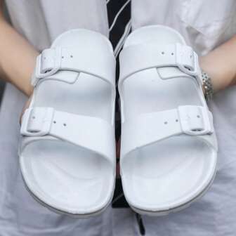 1 双原创夏季清凉运动风格拖鞋沙滩休闲户外防滑厚底运动 Eva 沙滩拖鞋凉鞋