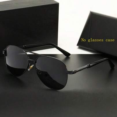 1 件全新奢华男士偏光时尚眼镜，适合男女驾驶，品牌设计师男士复古黑色眼镜，时尚眼镜，适合夏季海滩度假、户外、旅行