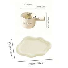 NJCHARMS 1pc, Ceramic Coffee Measuring Cup, Espresso Cups, Espresso Shot Cup With Handle, Spouts Espresso Cups, Espresso Pouring Cup, Espresso Measuring Cup, Coffee Measuring Cup, Kitchen Accessories, Party Supplies, Kitchen Gadgets School Supplies Back To School