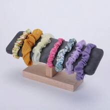 1pc Wooden Base T-Shaped PU Leather / Velvet Bracelet Display Rack Bangle Watch Hairband Jewelry Storage Stand Holder Organizer Back To School Dormitory Storage
