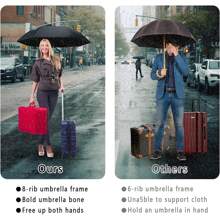 FWTBOOM Windproof Travel Compact Umbrellas For Rain-Compact Folding Umbrella, Travel Umbrella Compact, Small Portable Windproof And Hands-Free Type Umbrellas For Men Women Kid Teenage