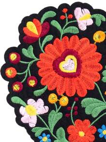 1件/2件/3件/4件 紅心花朵徽章 聚酯纖維 (Polyester) 紡織 DIY 刺繡貼布 全季節通用 衣物服飾 鞋子 帽子 配件 - 彩色 - 查看 3