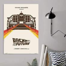Póster de película minimalista enmarcado, Regreso al futuro, póster artístico, póster de ilustración, decoración de pared para sala de estar, decoración de pared para dormitorio, decoración del hogar - Enmarcado - Ver 4