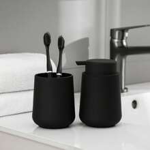 11 Oz Matte Black Foam Soap Dispenser - Modern Minimalist Style, Suitable For Bathroom And Kitchen Countertops, Refillable Home Bathroom Decor Fall Decor Back To School